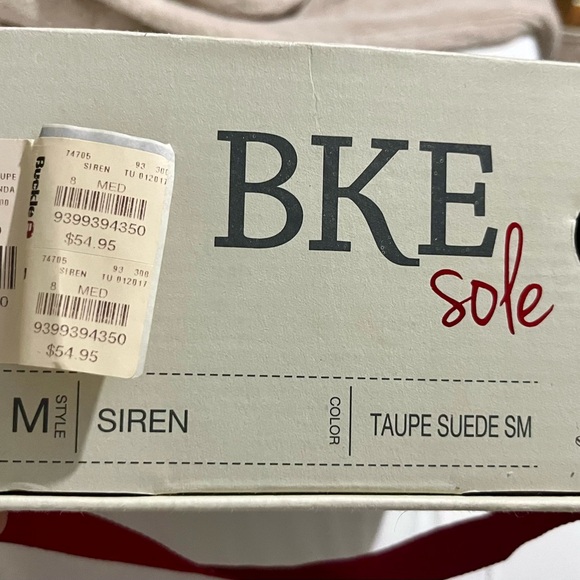 Women’s BKE Sole Gray Lace Up Heel Suede Sandal Size 8 - Picture 7 of 7